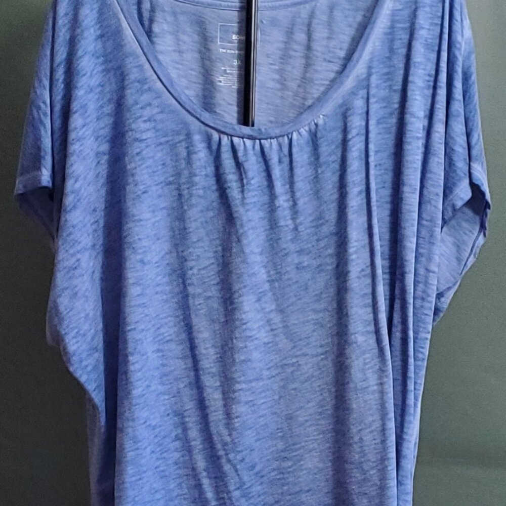Women's Sonoma The Sun-Washed Tee  Faded Blue Tye Dye Loose Fit Size 3X